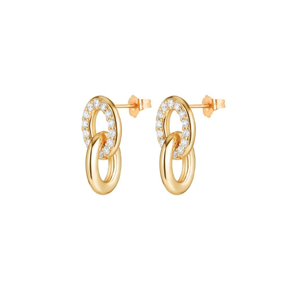 Jewelry Carbon & Hyde | Linked Earrings - Yellow Gold