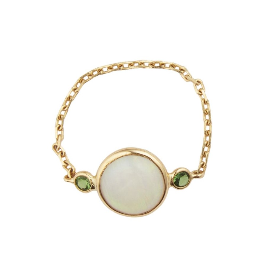 Jewelry YI Collection | Opal And Tsavorite Eos Chain Ring