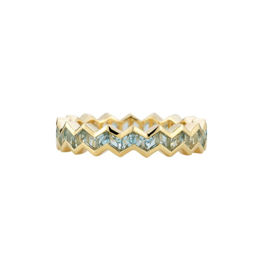 Jewelry Ark | Vibrations Eternity Stacking Ring - Aquamarine