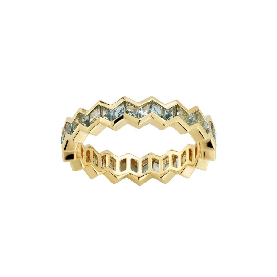 Jewelry Ark | Vibrations Eternity Stacking Ring - Aquamarine