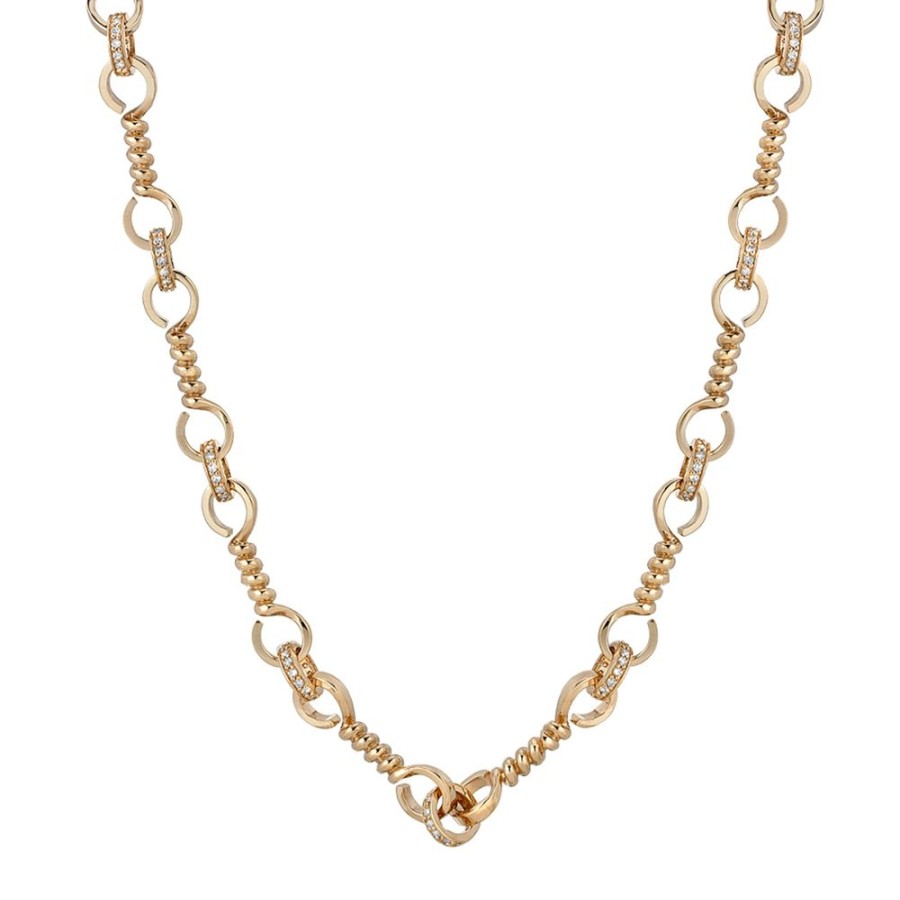 Jewelry Nancy Newberg | Twist Bar Link Necklace - Diamond