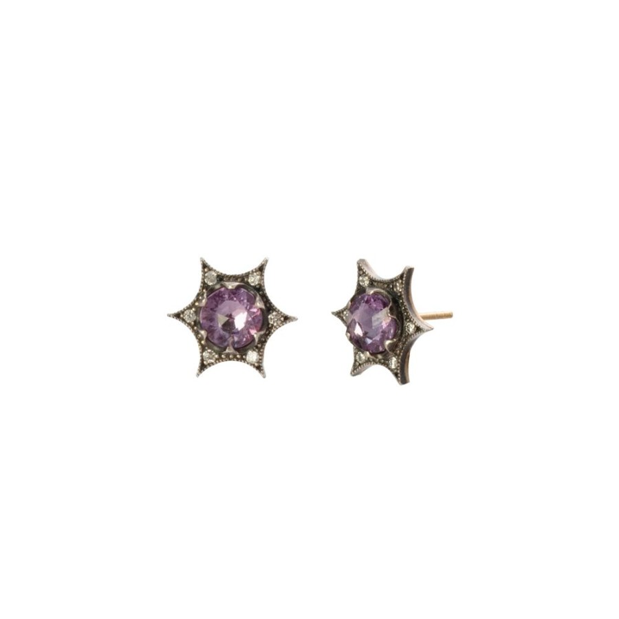 Jewelry Arman Sarkisyan | Starburst Stud Earrings - Purple Sapphire