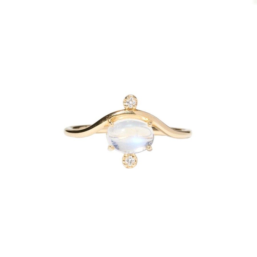 Jewelry WWAKE | Nestled Moonstone Ring