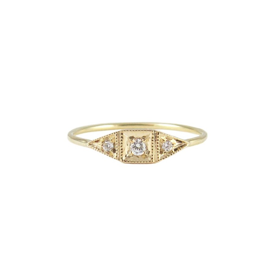 Jewelry Jennie Kwon | Mini Deco Point Ring - Diamond