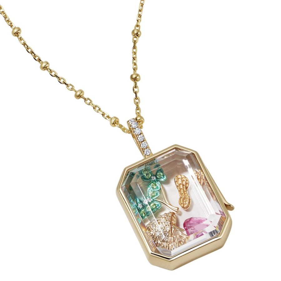 Jewelry Loquet | Diamond Baguette Locket