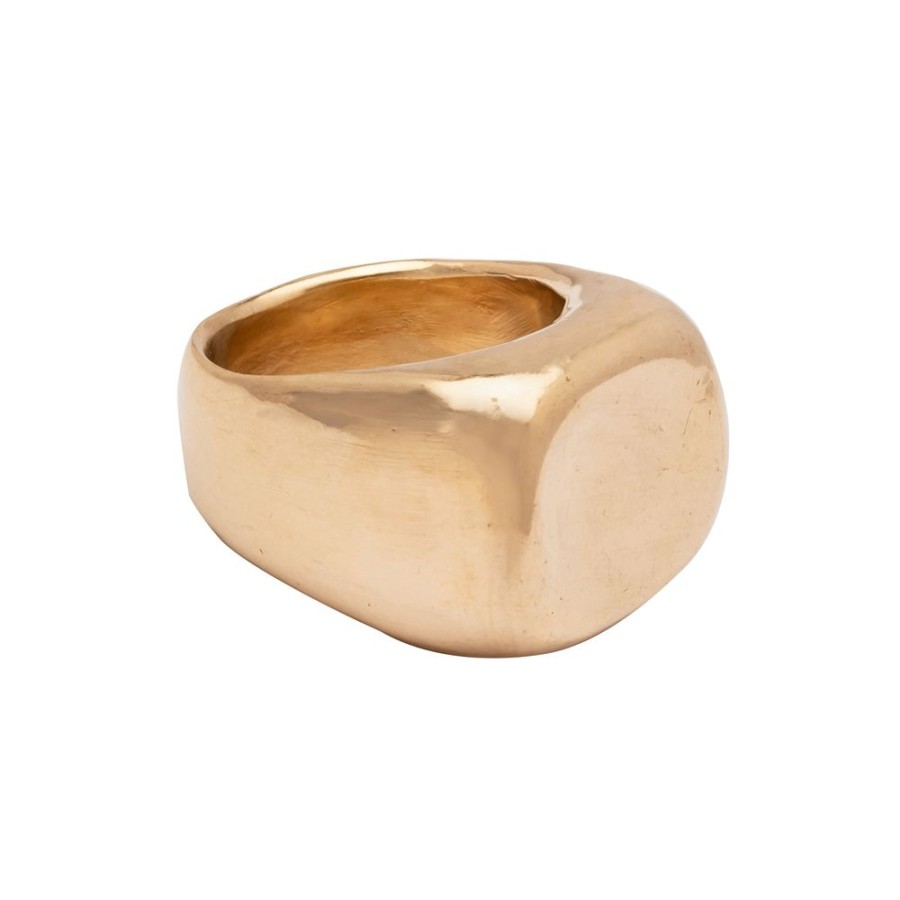 Jewelry James Colarusso | Large Concave Ring - Gold