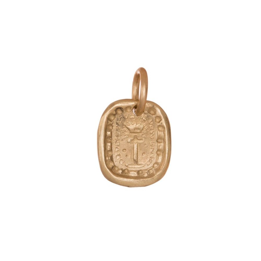 Jewelry James Colarusso | Cross & Crown Pendant - Yellow Gold