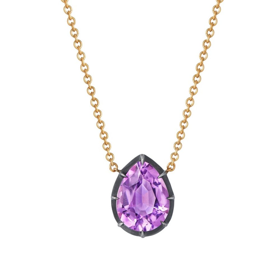 Jewelry Fred Leighton | Collet Pear-Shaped Necklace - Amethyst