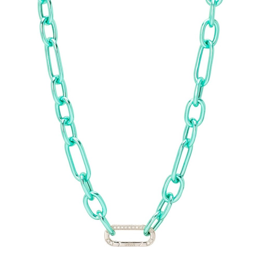 Jewelry DARKAI | Mixed Link Necklace - Sky & White Gold