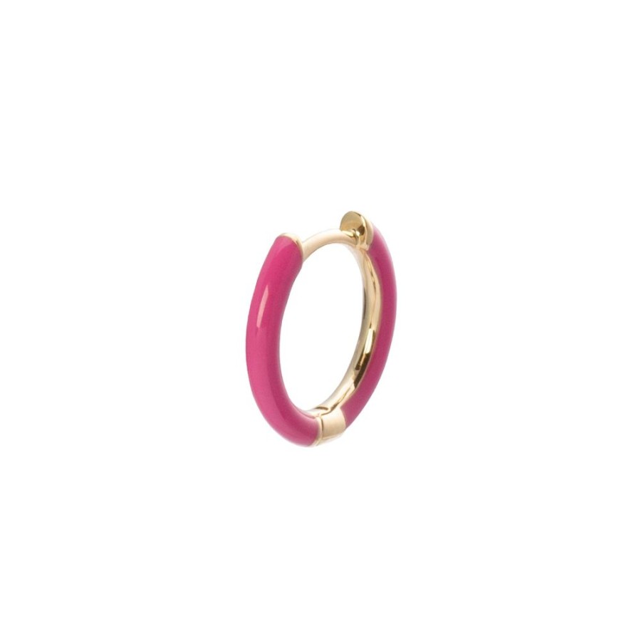 Jewelry Trouver | Enamel Huggie 8Mm - Fuchsia