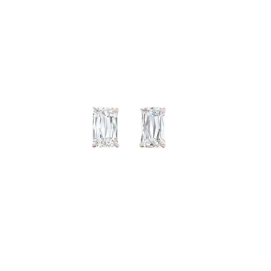 Jewelry Kwiat | Ashoka Diamond Stud Earrings - Platinum