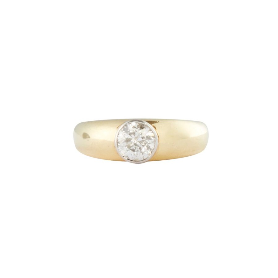 Jewelry Antique & Vintage Jewelry | Old Mine Cut Diamond Center Band Ring