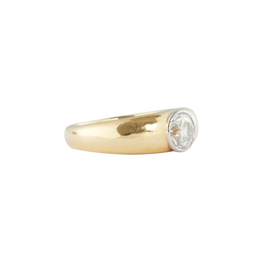 Jewelry Antique & Vintage Jewelry | Old Mine Cut Diamond Center Band Ring