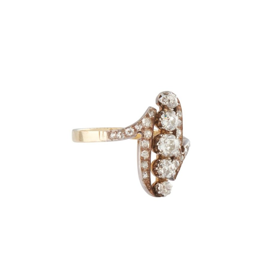 Jewelry Antique & Vintage Jewelry | 5 Stone Navette Shaped Ring