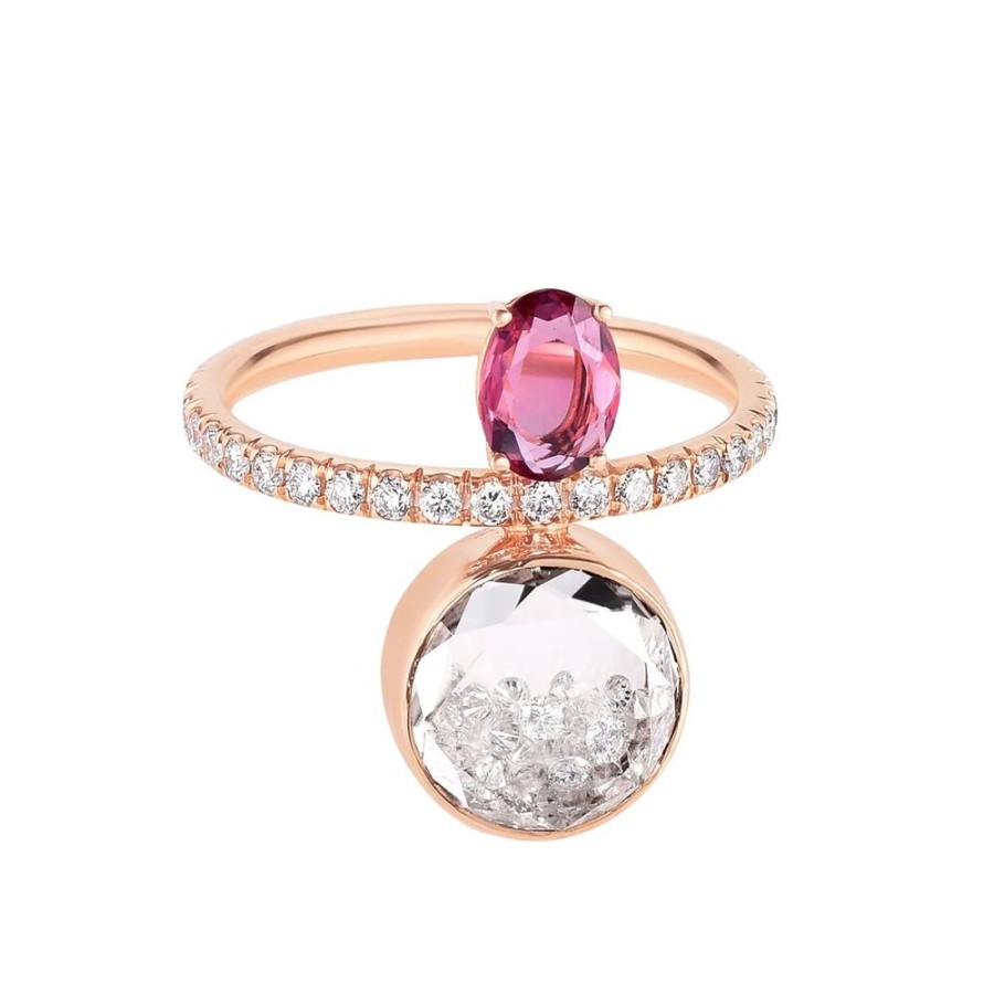 Jewelry Moritz Glik | Eternity Pink Sapphire Shaker Ring