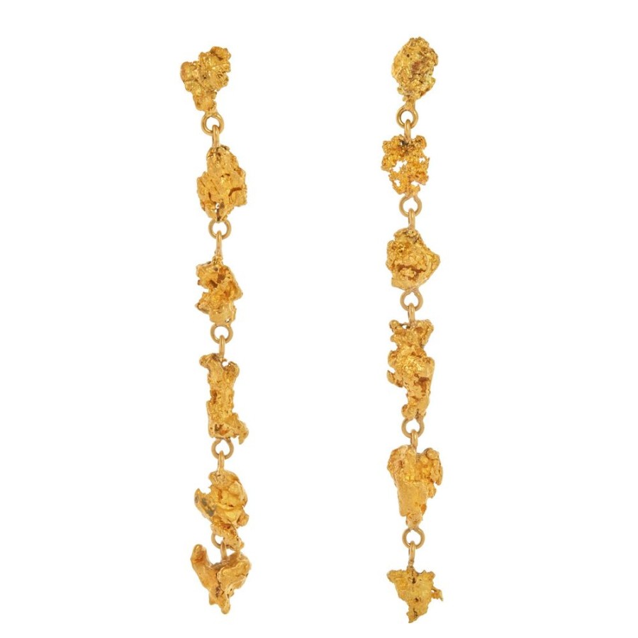 Jewelry Lisa Eisner Jewelry | 6 Drop Gold Nugget Earrings