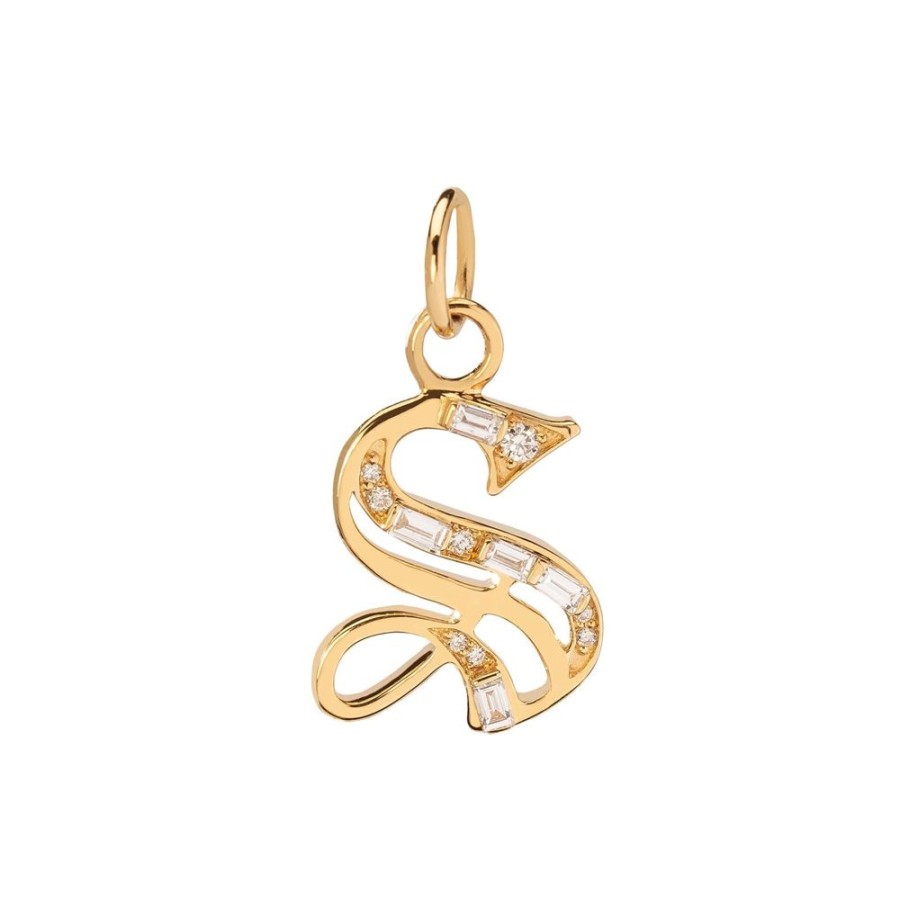 Jewelry Foundrae | S Charm - Yellow Gold