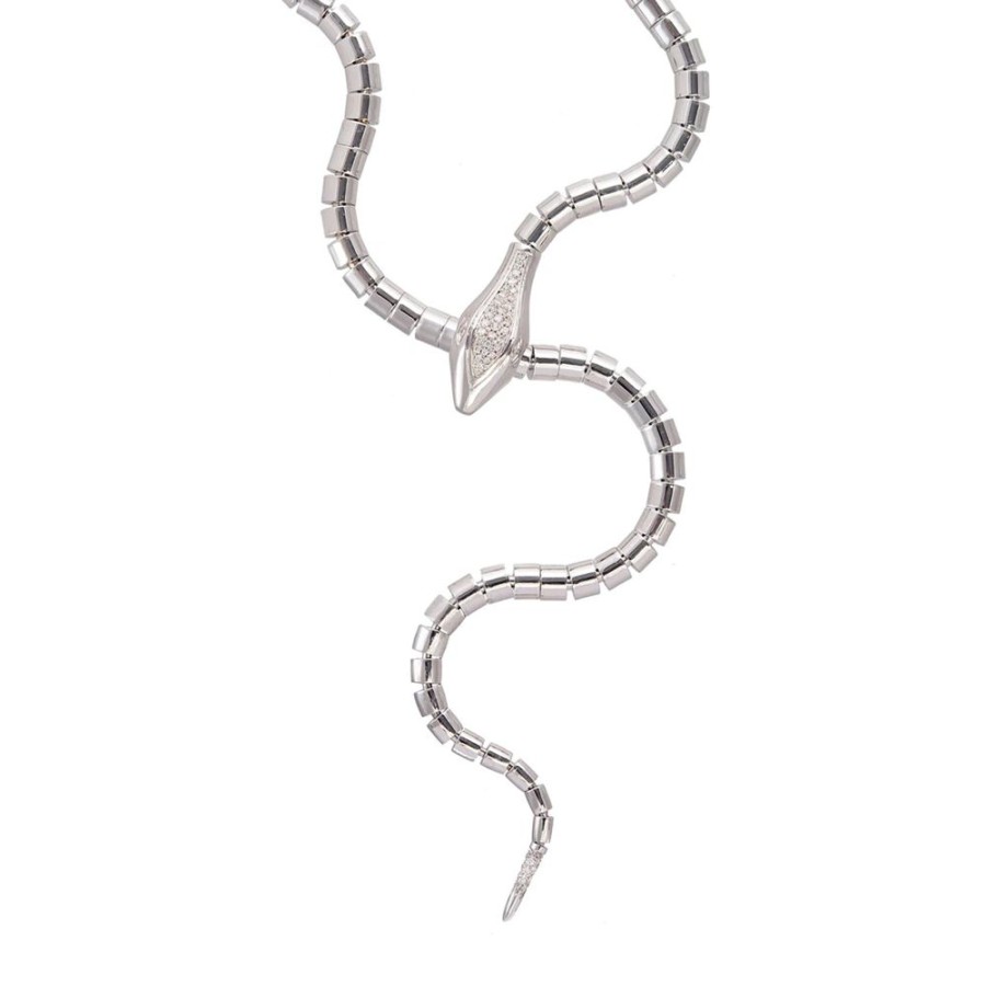 Jewelry Sidney Garber | Snake Lariat Wrap Around Necklace