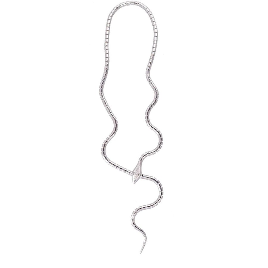 Jewelry Sidney Garber | Snake Lariat Wrap Around Necklace