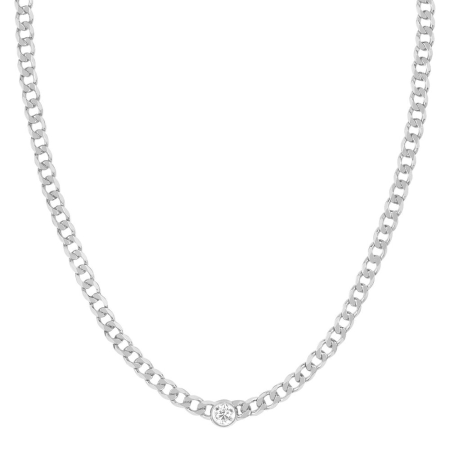 Jewelry EF Collection | Sari Diamond Necklace - White Gold