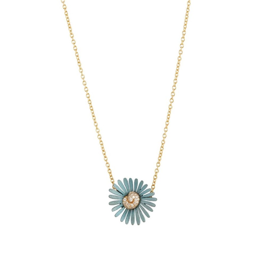 Jewelry Mike Joseph | Stone Blue Mini Flower Necklace