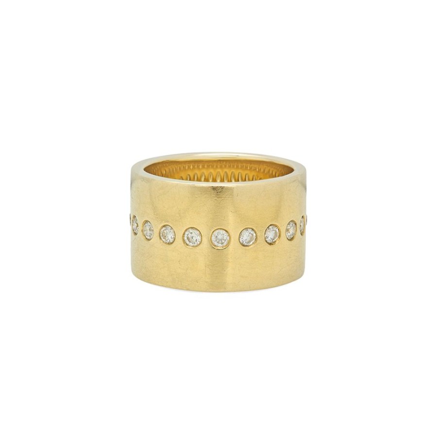 Jewelry Nancy Newberg | Cigar Band With Center Row Diamonds