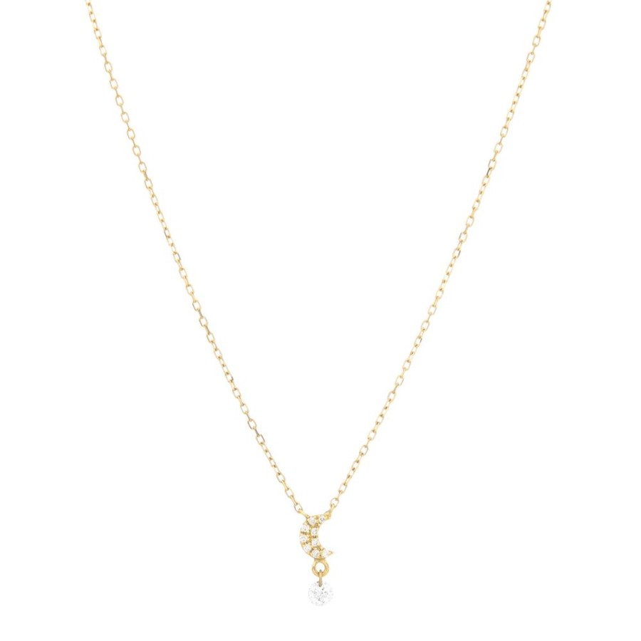 Jewelry Persée Paris | Moon Necklace - Yellow Gold