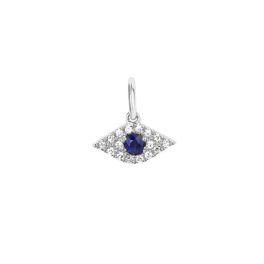 Jewelry EF Collection | Eye Diamond Pendant - White Gold