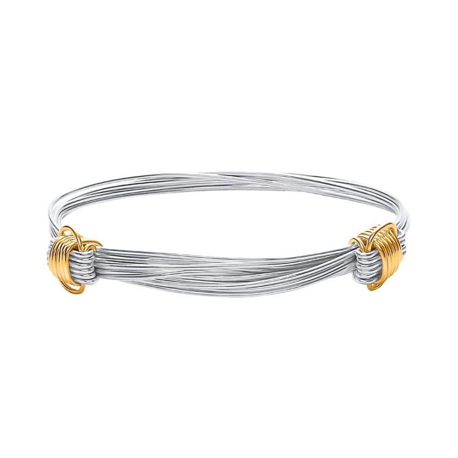 Jewelry élgé | The Six Womens Bracelet - Silver & Yellow Gold