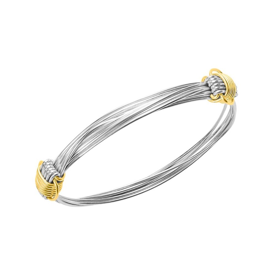 Jewelry élgé | The Six Womens Bracelet - Silver & Yellow Gold