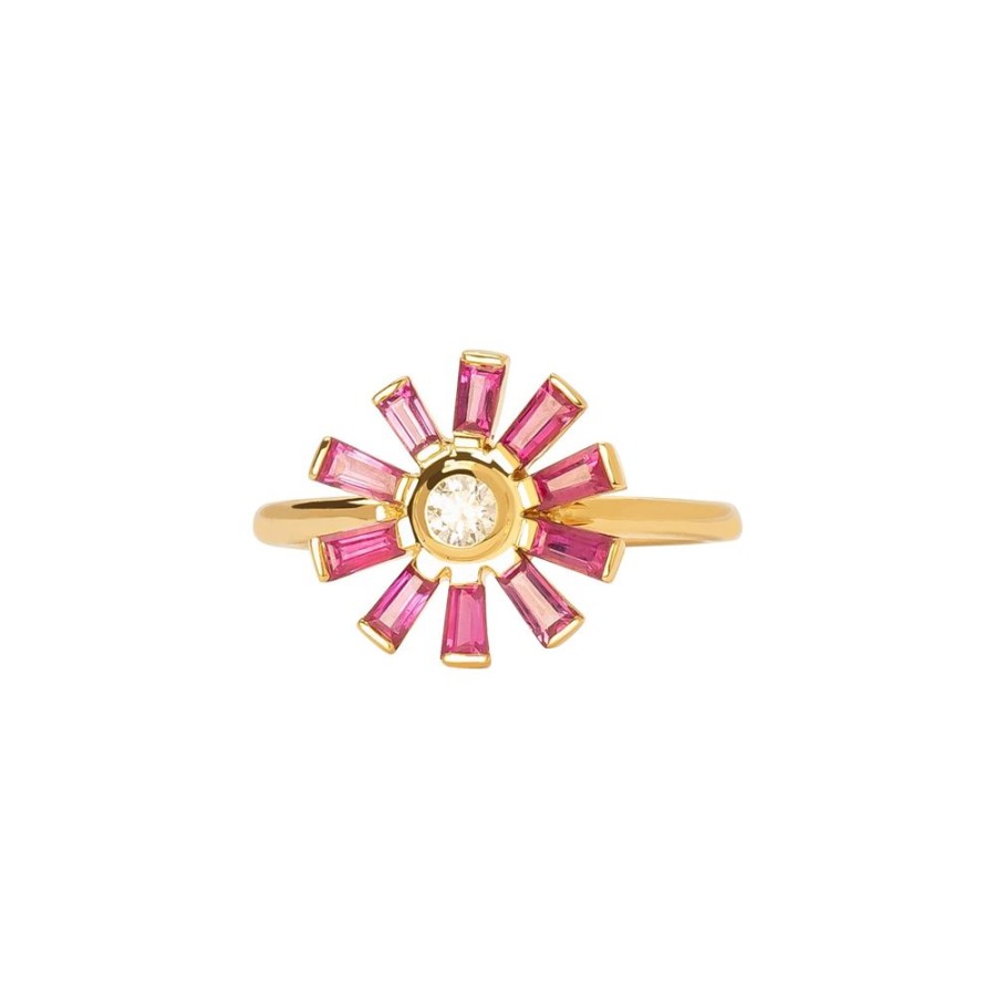 Jewelry YI Collection | Daisy Ring - Ruby