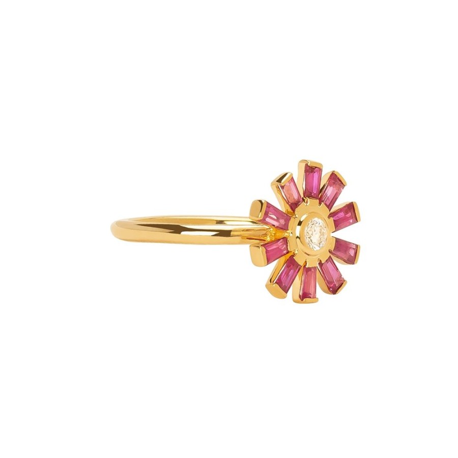 Jewelry YI Collection | Daisy Ring - Ruby