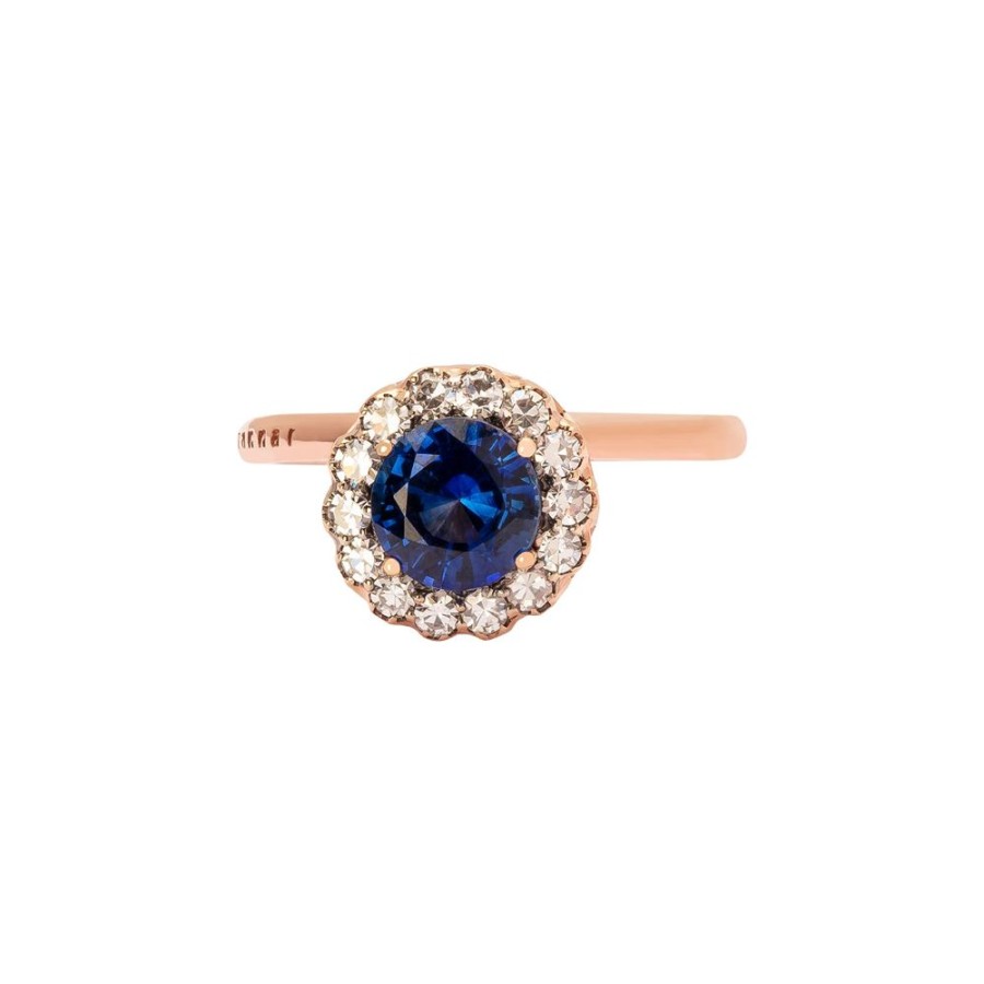 Jewelry Selim Mouzannar | Beirut Basic Blue Sapphire Ring - Rose Gold