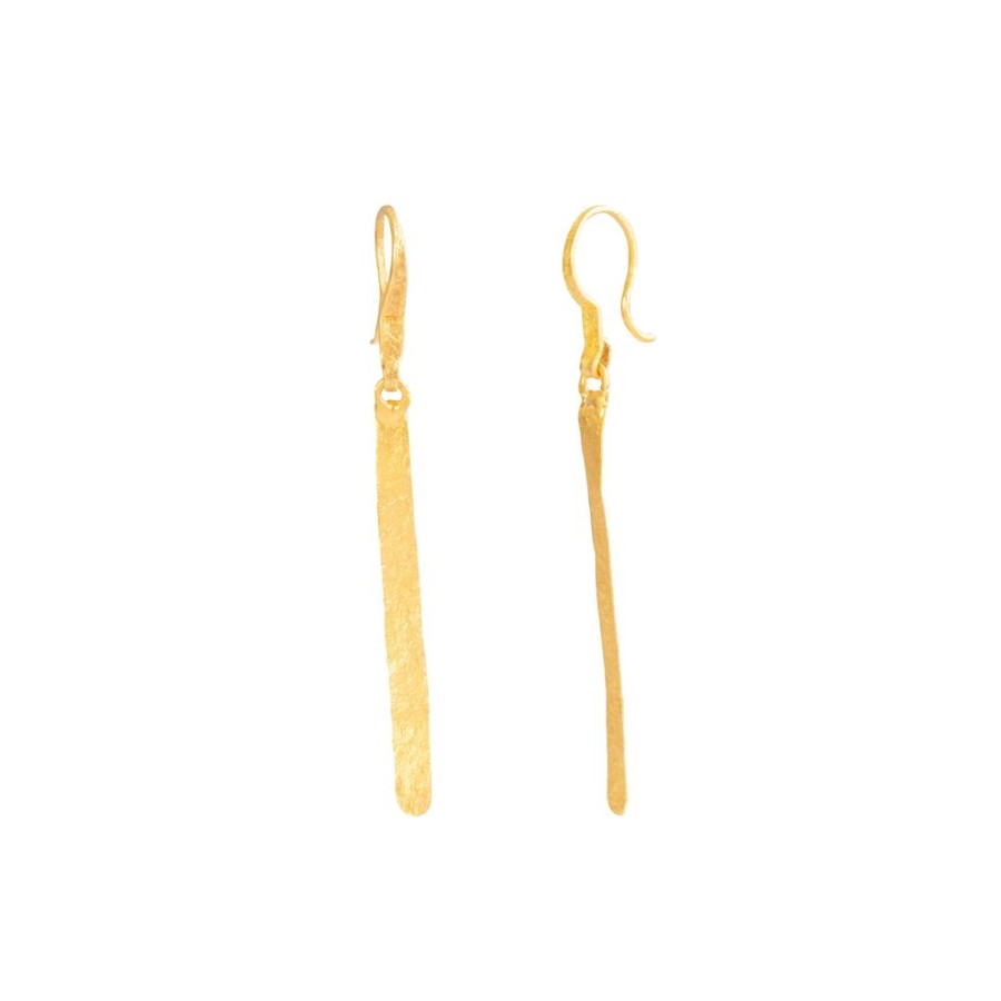 Jewelry Lou Zeldis & Liz Marx Studios | Gold Strip Drop Earrings