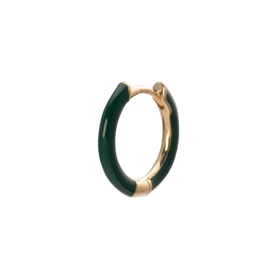 Jewelry Trouver | Enamel Huggie 9.5Mm - Hunter