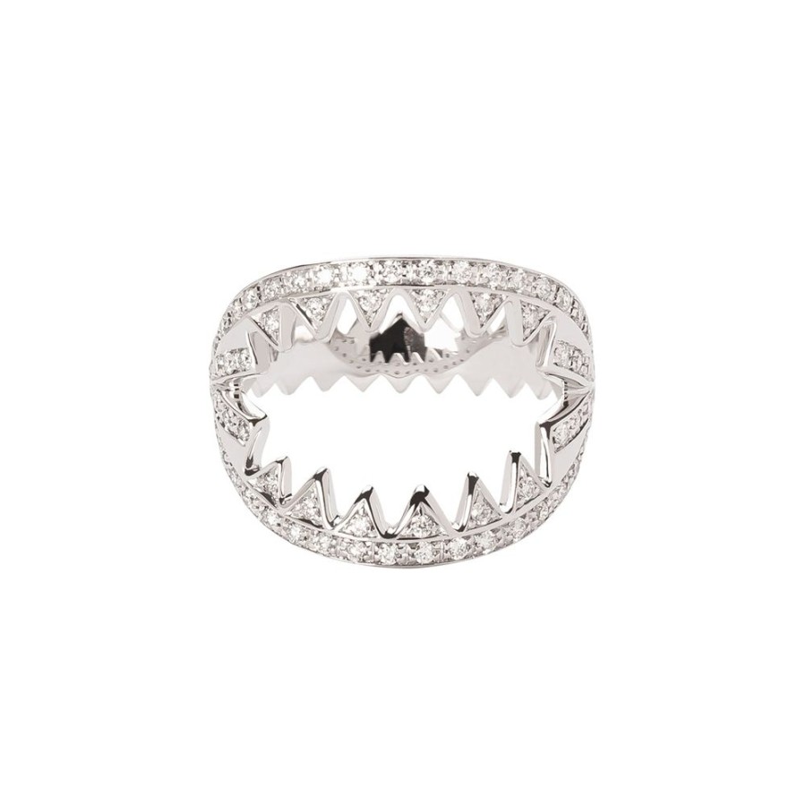 Jewelry Ara Vartanian | Zig Zag Diamond Ring - White Gold