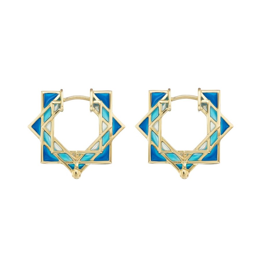 Jewelry Ark | Shakti Hoops - Blue Aura