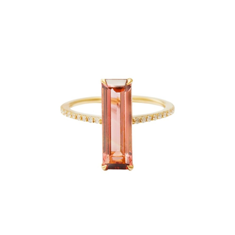 Jewelry YI Collection | Pink Tourmaline & Diamond Bar Ring