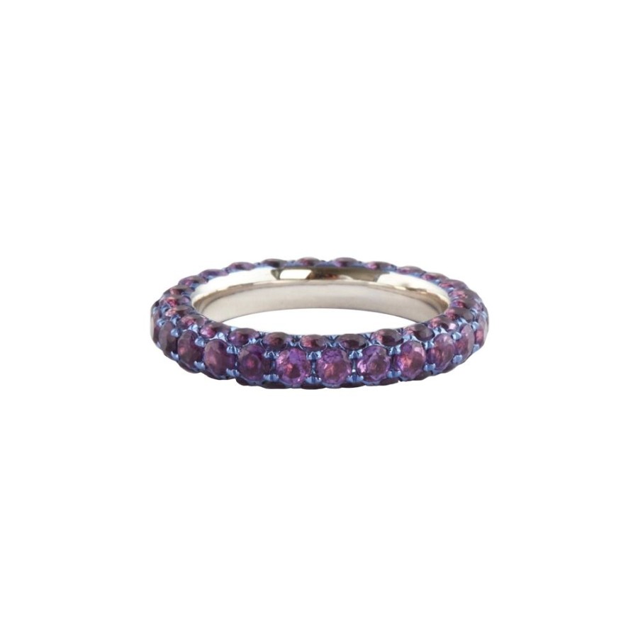 Jewelry Graziela | 3 Sided Ring - Amethyst And Purple Rhodium