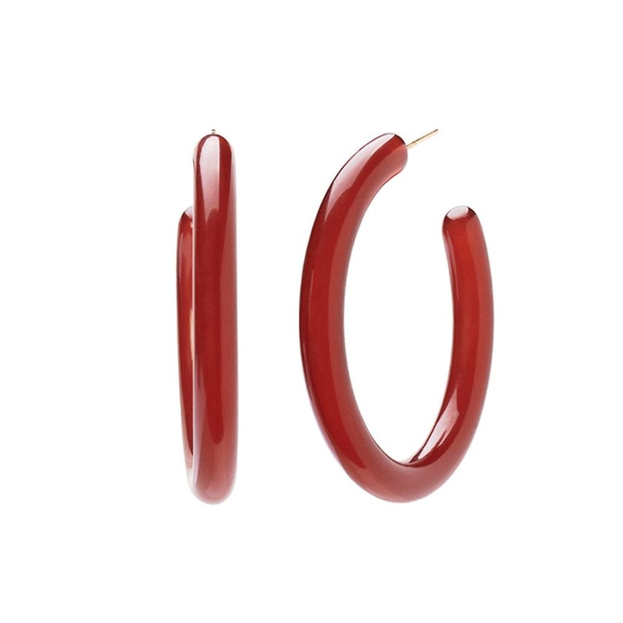 Jewelry Trouver | Large Bordeaux Acrylic Hoops