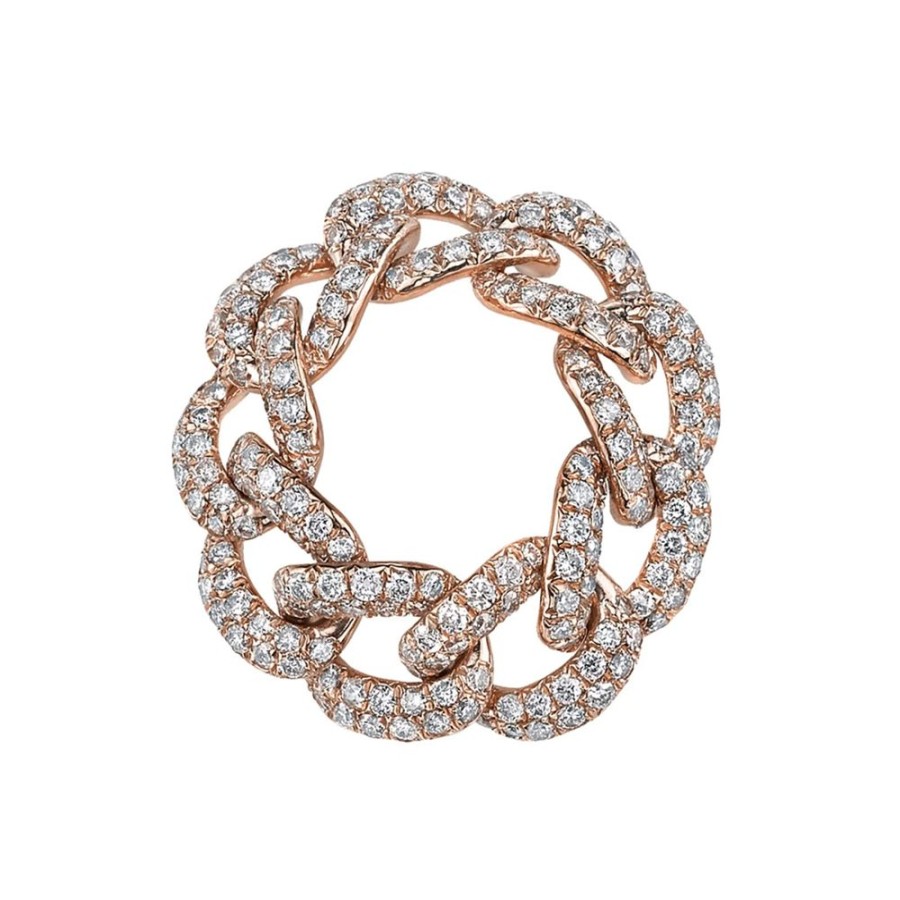 Jewelry SHAY | Essential Pave Link Ring - Rose Gold