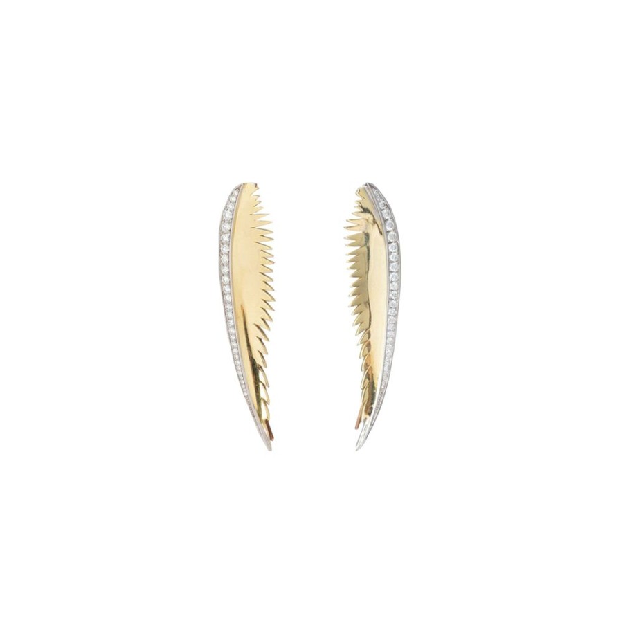 Jewelry Jenna Blake | Large Diamond Wing Earrings