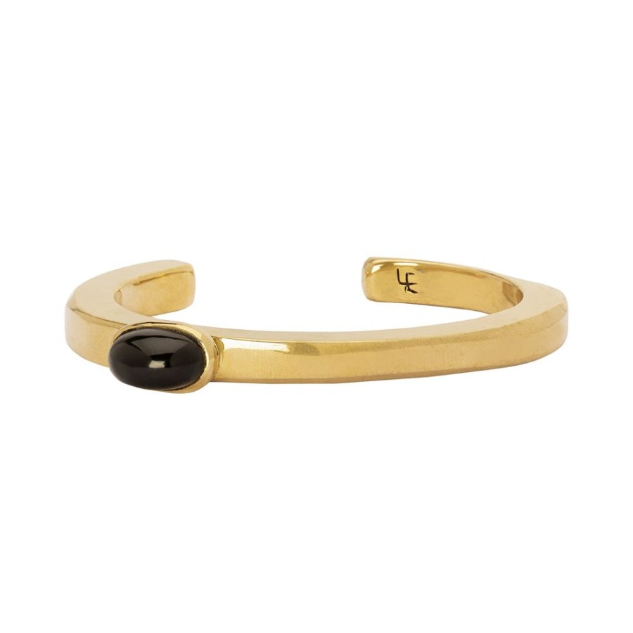 Jewelry Lisa Eisner Jewelry | Black Jade Side Bangle