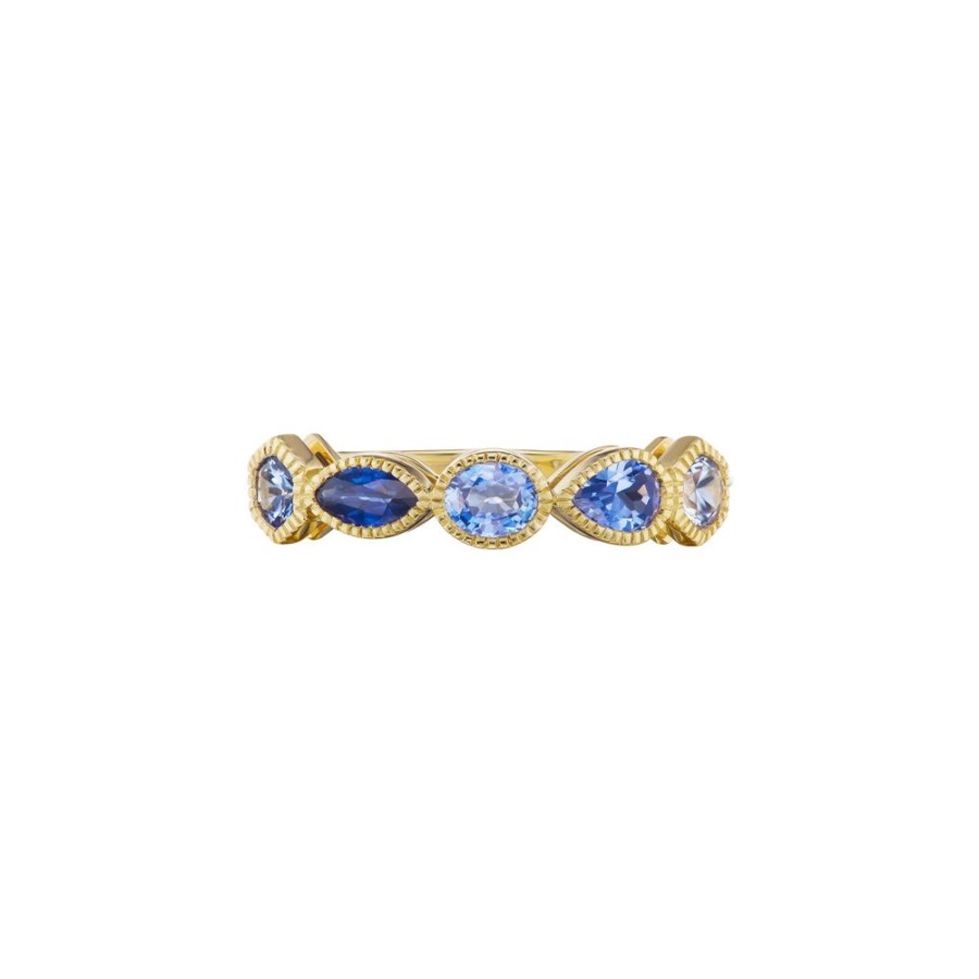 Jewelry Ark | Lakshmi Five Stone Ring - Blue Sapphire