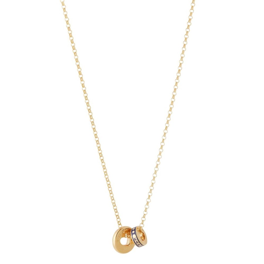 Jewelry Foundrae | Tenet And Large Gold Karma Heart Beat Fine Belcher Chain Necklace