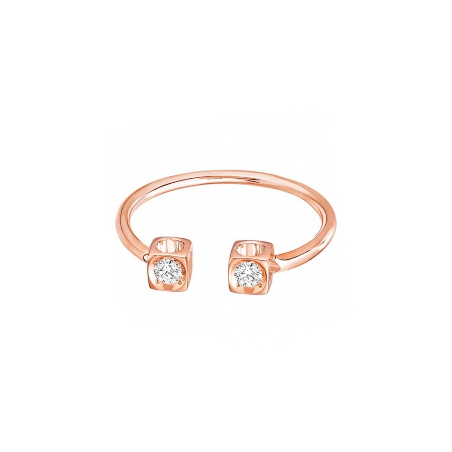 Jewelry Dinh Van | Le Cube Diamant Ring - Rose Gold