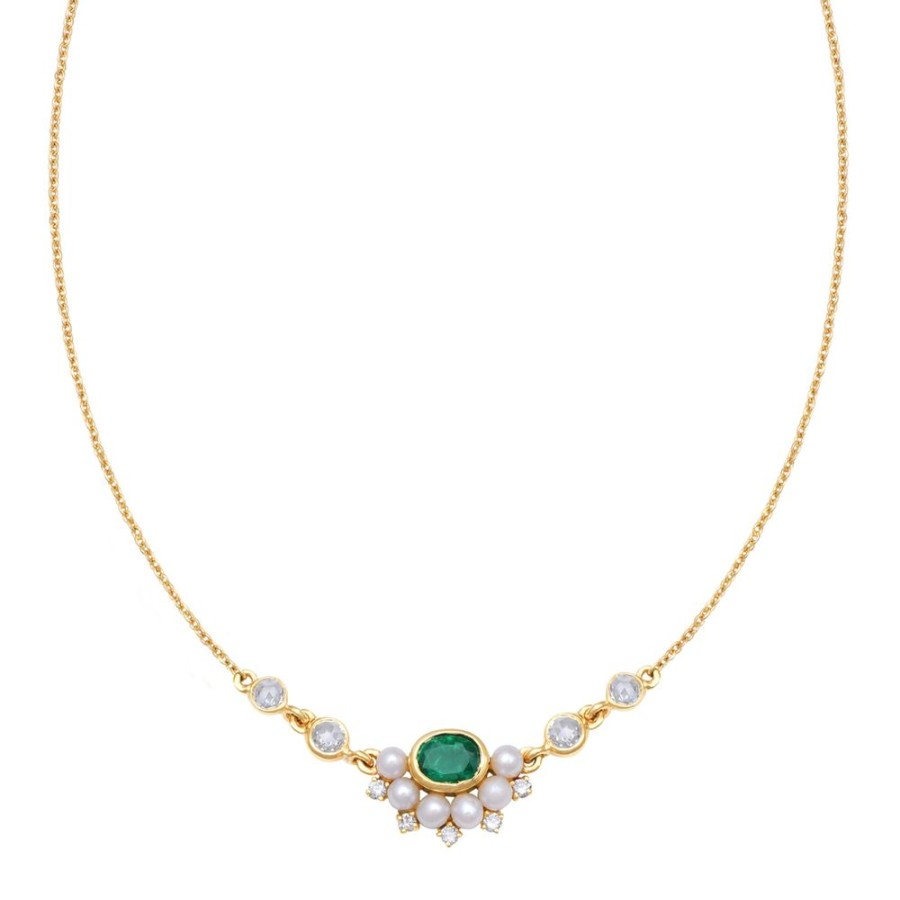 Jewelry Moksh | Kyoto Small Necklace - Emerald