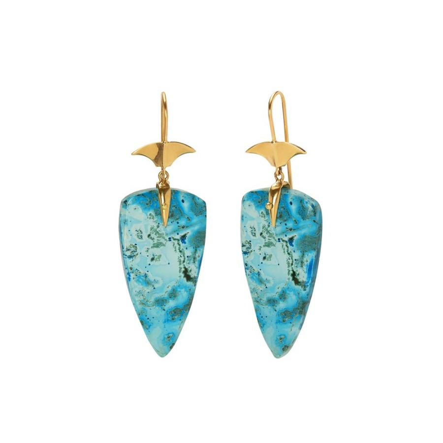 Jewelry Annette Ferdinandsen | Arrowhead Drop Earrings - Shattuckite