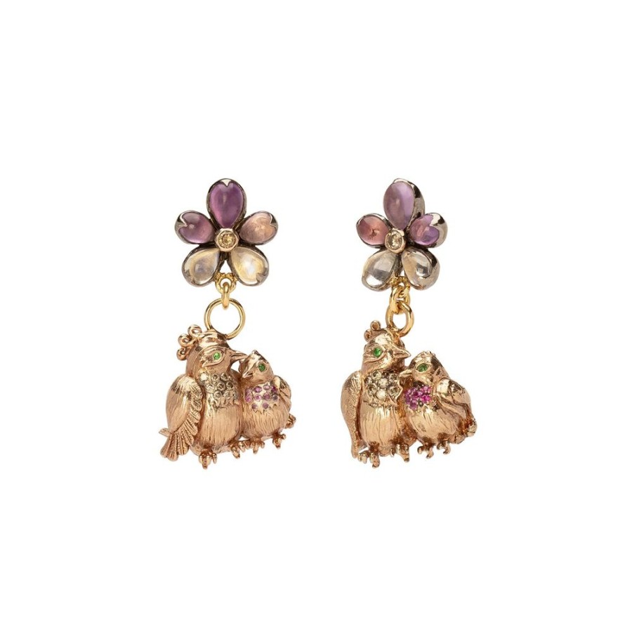 Jewelry Sylvie Corbelin | Love Bird Drop Earrings