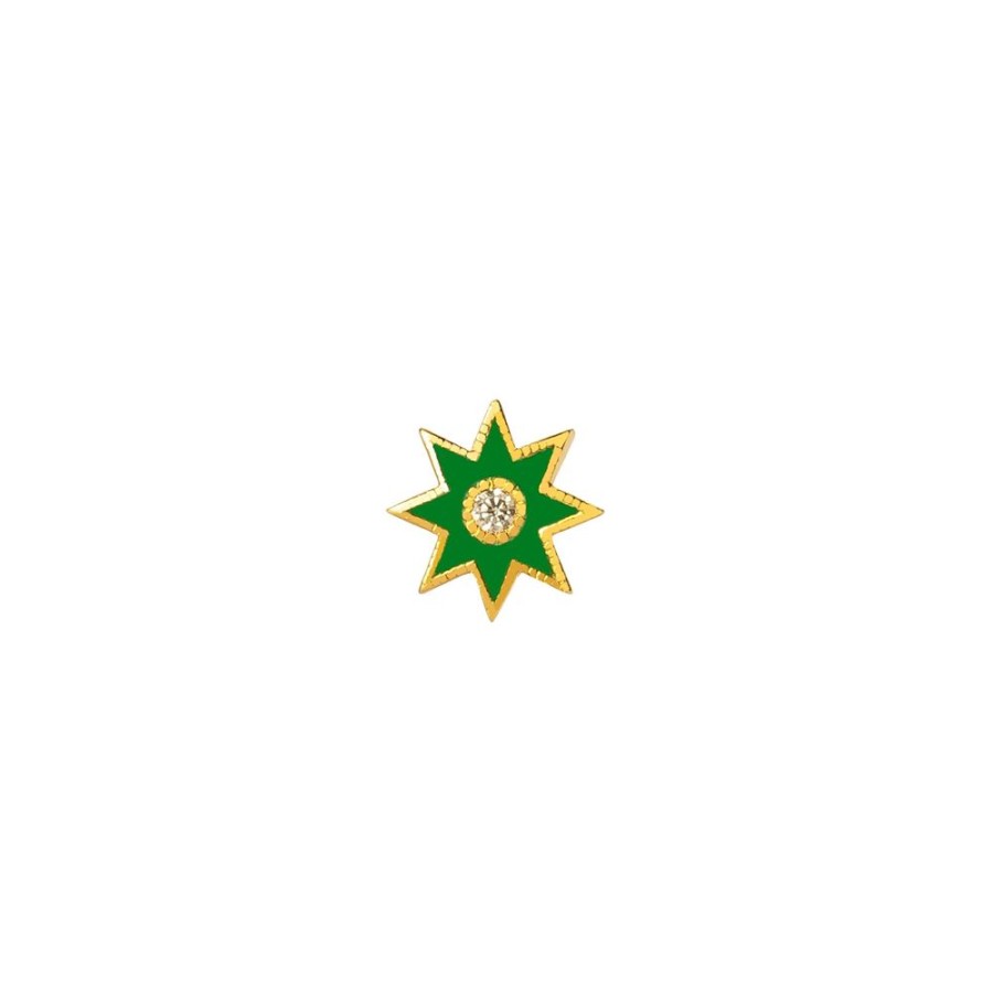 Jewelry Colette | Twinkle Star Enamel Stud - Green